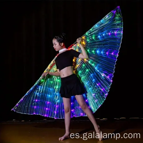 Capa fluorescente con diseño de ala de mariposa LED